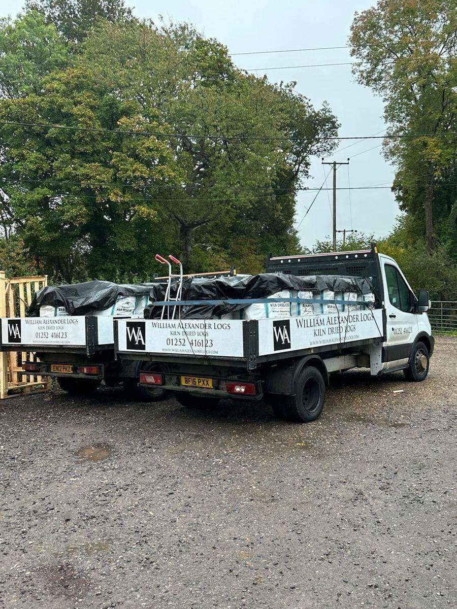 William Alexander delivery vans loaded and ready to go out
